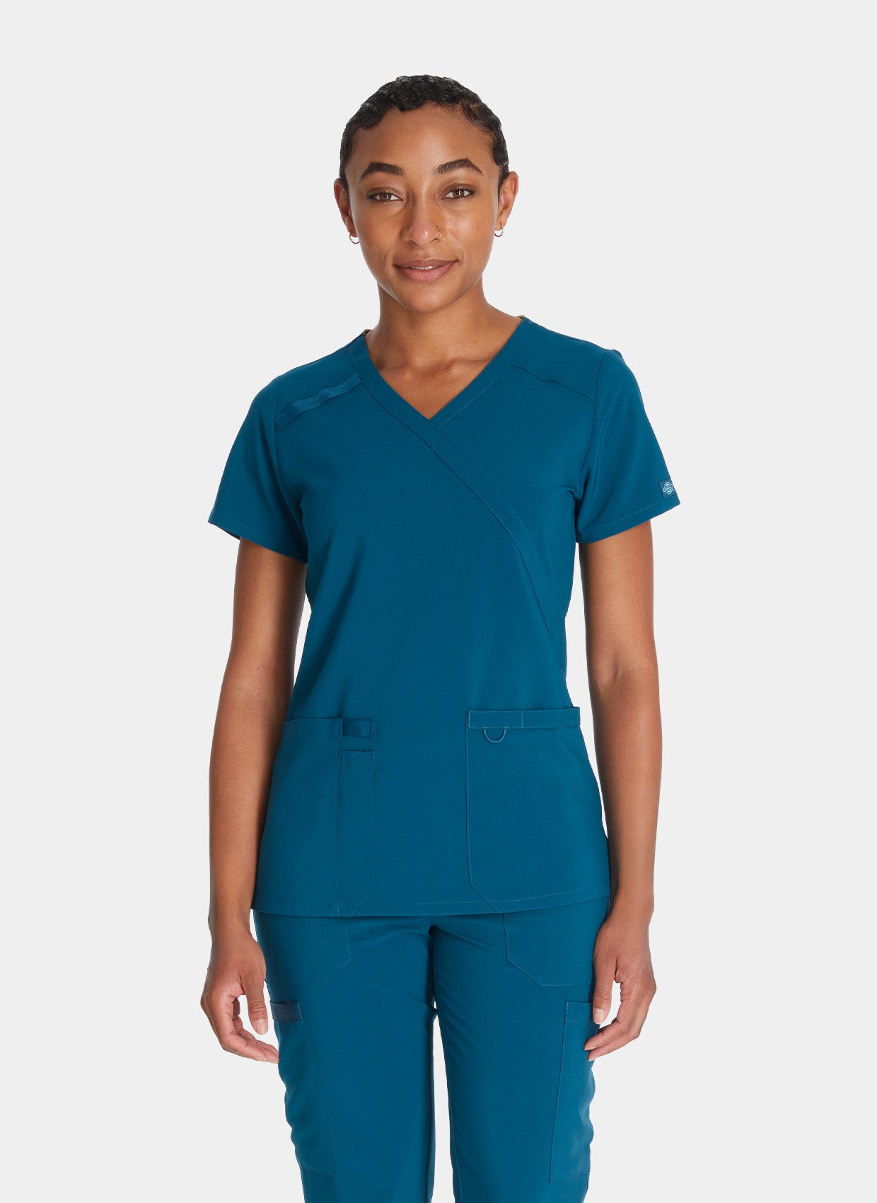 Blouse-médicale-Dickies-EDS-Essentiel-Femme-Bleu-Caraïbe