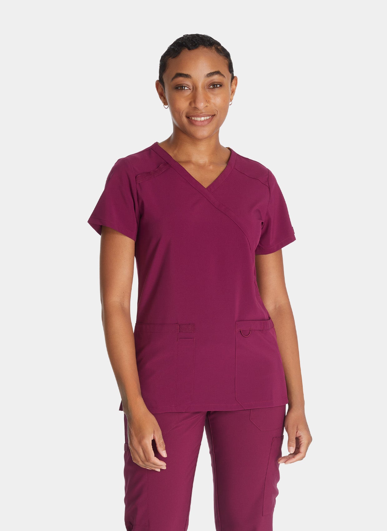 Blouse-médicale-Dickies-EDS-Essentiel-Femme-Bordeaux