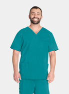 Blouse médicale Unisexe Cherokee Core Stretch col en V Bleu canard