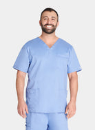 Blouse médicale Unisexe Cherokee Core Stretch col en V Bleu ciel