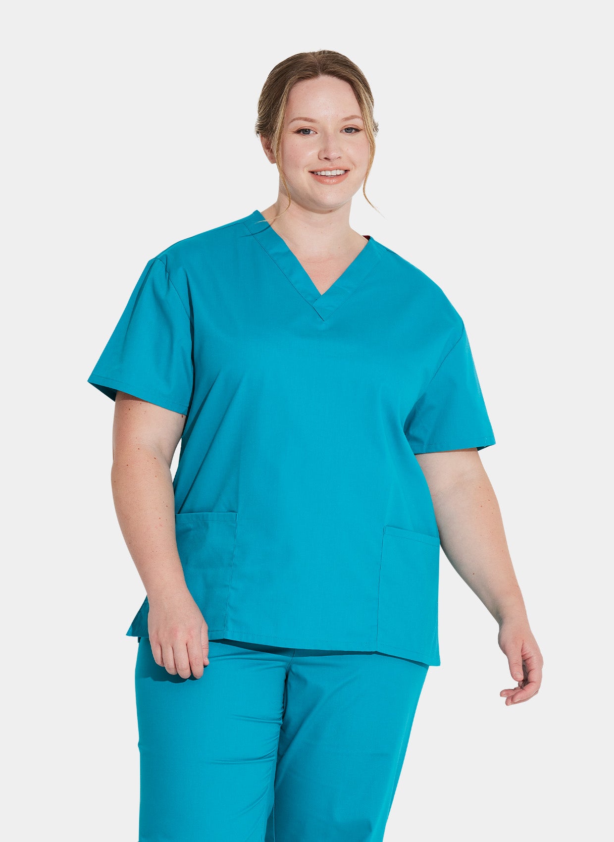 Blouse médicale femme Dickies EDS col en V bleu canard 