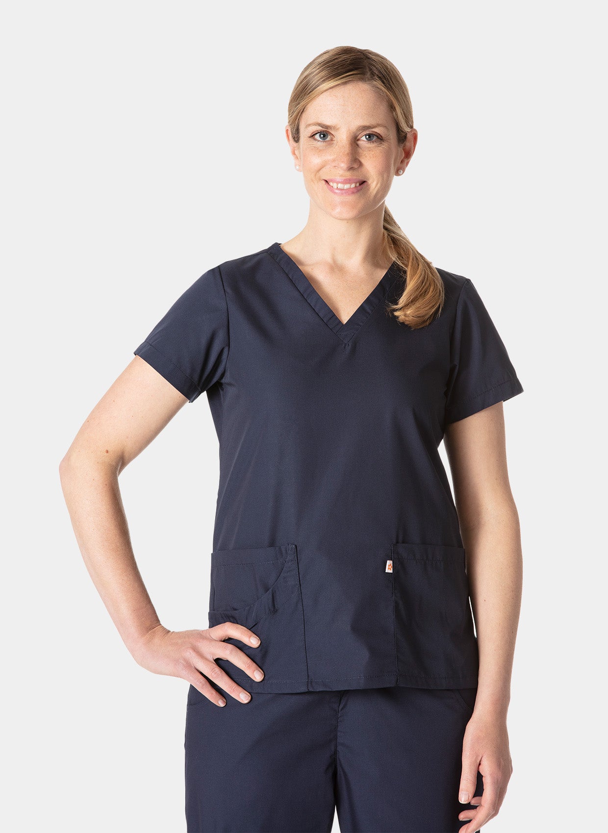 Blouse médicale femme HappyFit Lily bleu marine