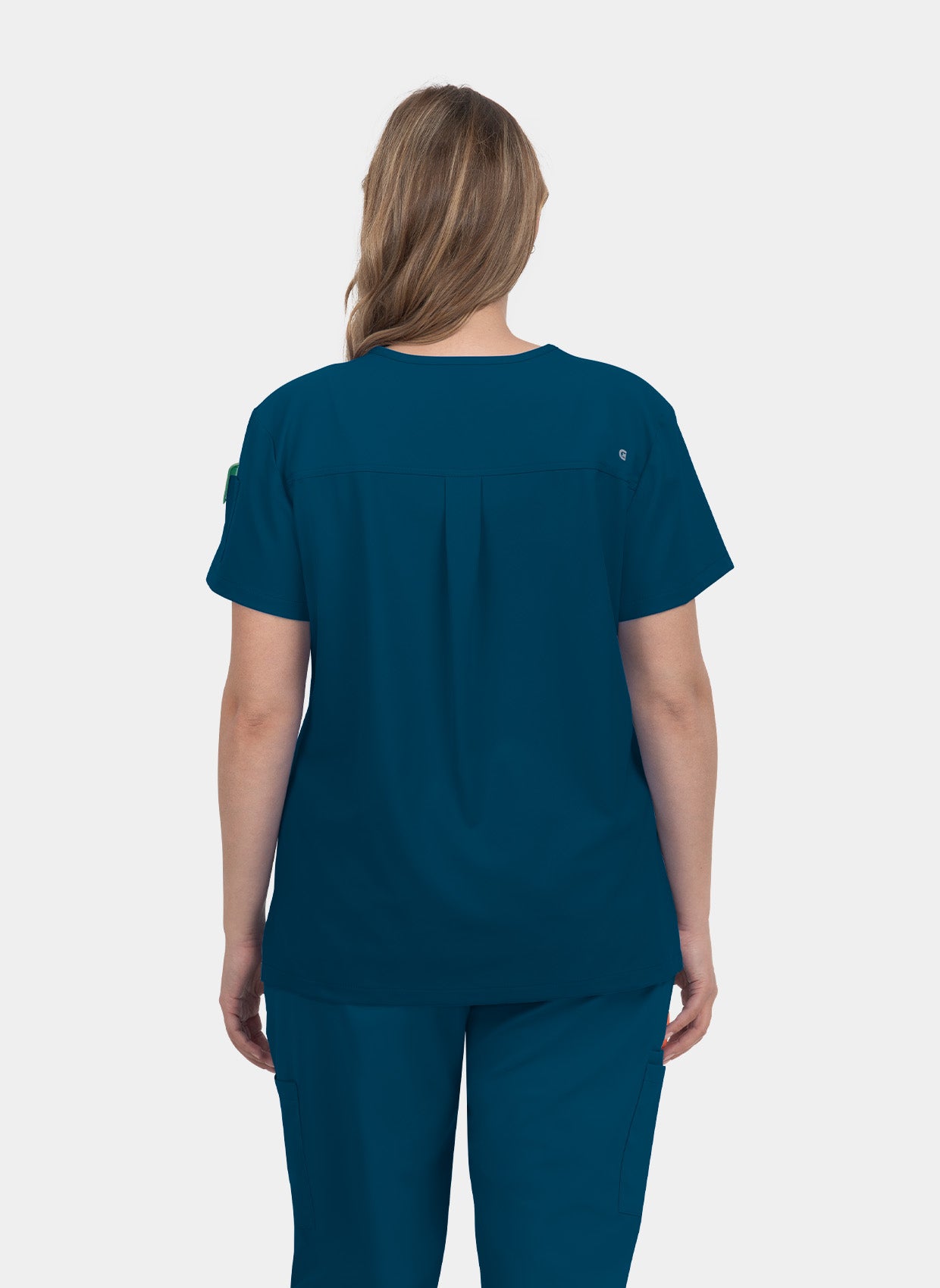 Blouse médicale femme Koi Cureology Aura bleu caraibes dos