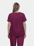 Blouse médicale femme Koi Cureology Cardi - Bordeaux - dos