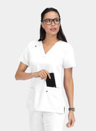 Blouse médicale femme Koi Next Gen Agitation et passion - Blanc