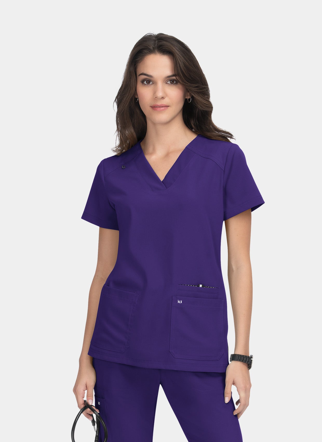 Blouse médicale femme Koi Next Gen Agitation et passion raisin