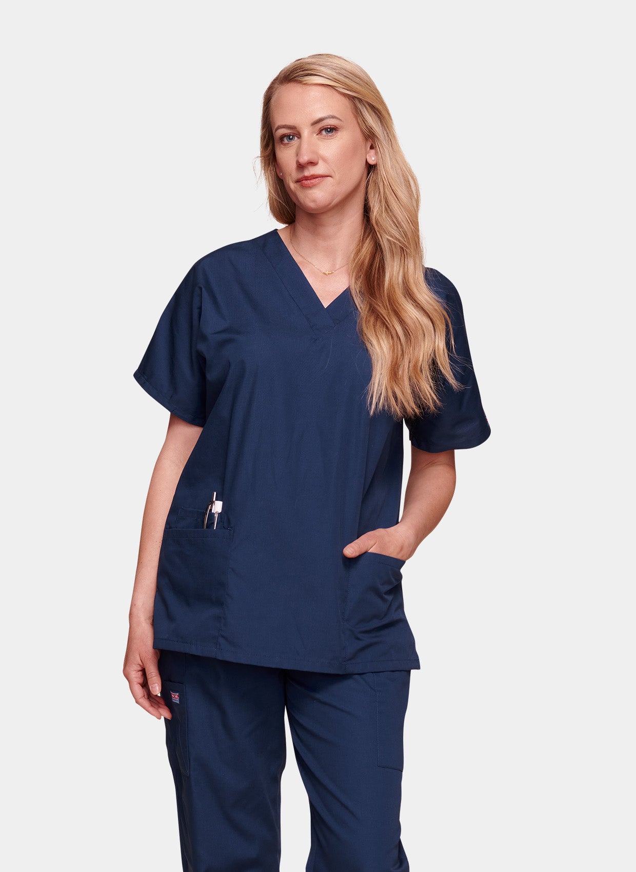 Blouse médicale unisexe Cherokee Classique bleu marine