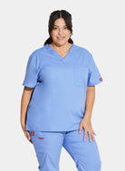 Blouse médicale unisexe Dickies EDS col en V bleu ciel