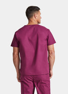 Blouse médicale unisexe Dickies EDS col en V bordeaux dos