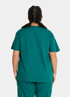 Blouse médicale unisexe Dickies EDS col en V vert forêt dos