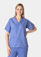 Blouse médicale unisexe et réversible bleu ciel