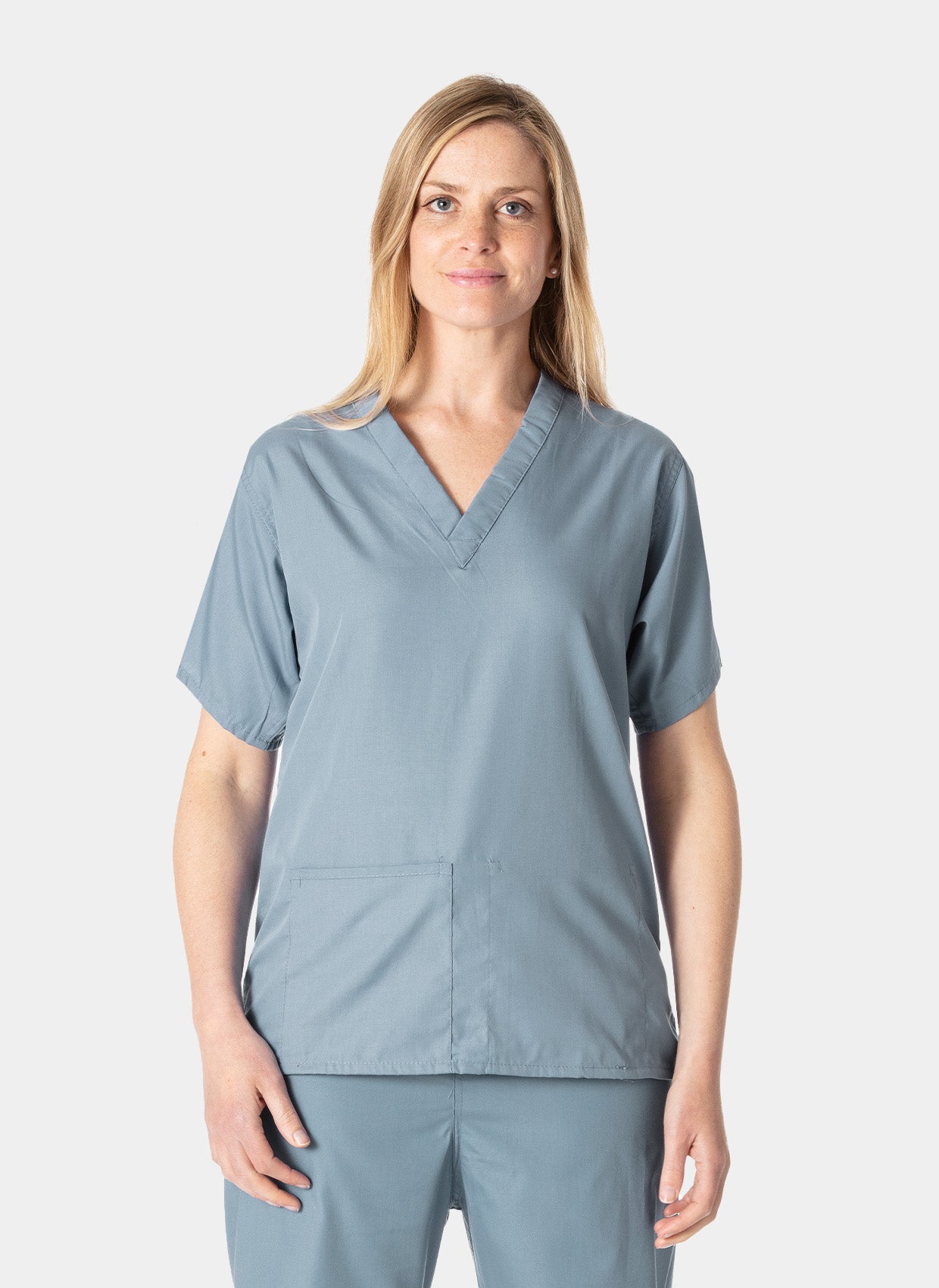 Blouse médicale unisexe et réversible gris clair