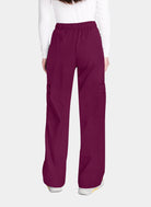 Pantalon médical Unisexe Cherokee Core Stretch taille mi-haute bordeaux dos