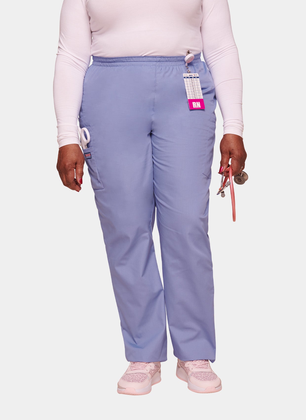 Pantalon médical unisexe Cherokee avec élastique - Bleu ciel