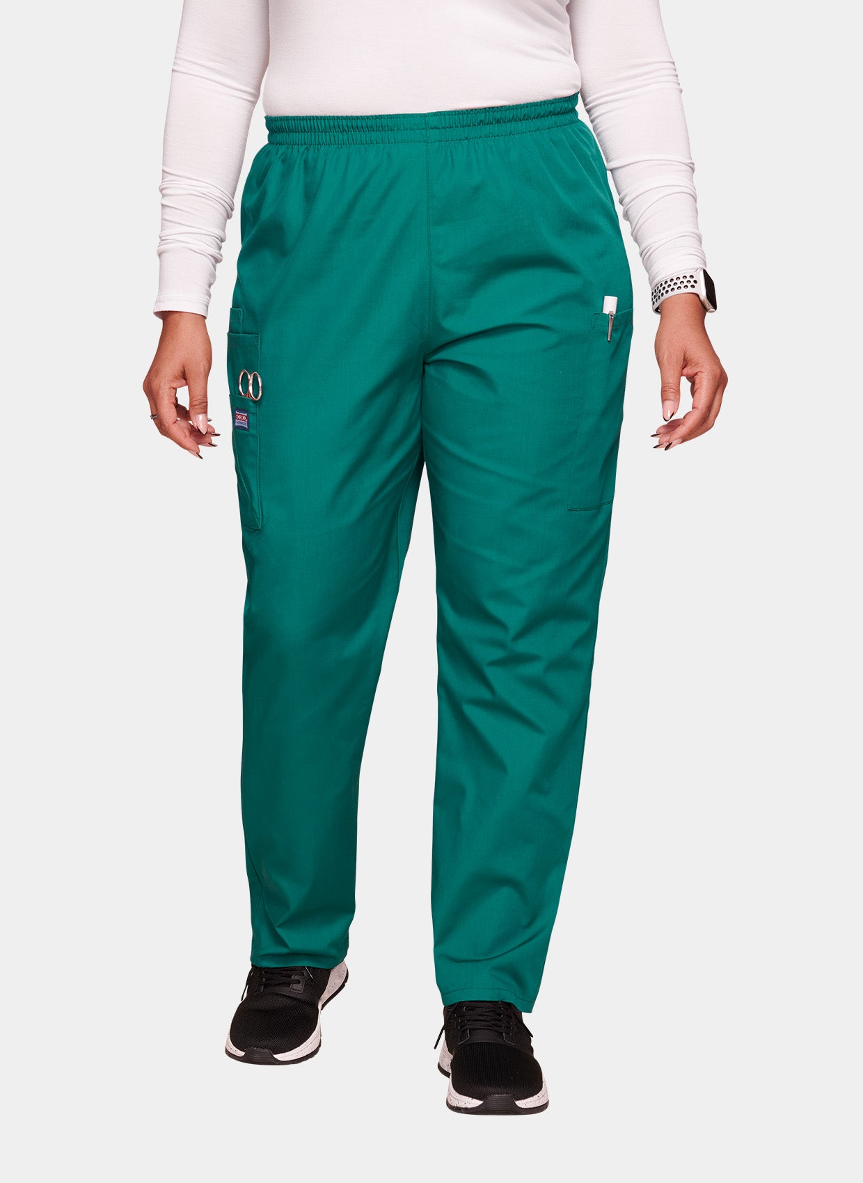 Pantalon médical unisexe Cherokee avec élastique Vert forêt 