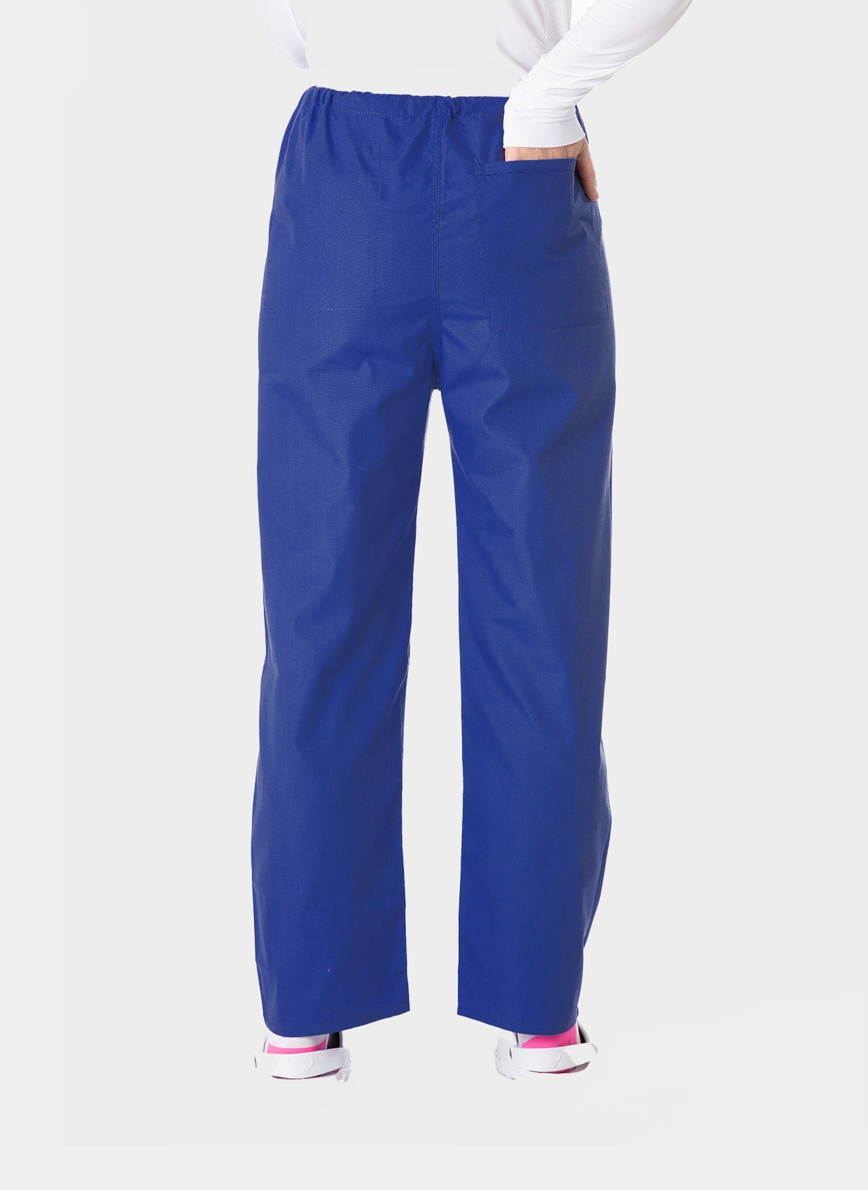 Pantalon médical unisexe et réversible bleu roi dos