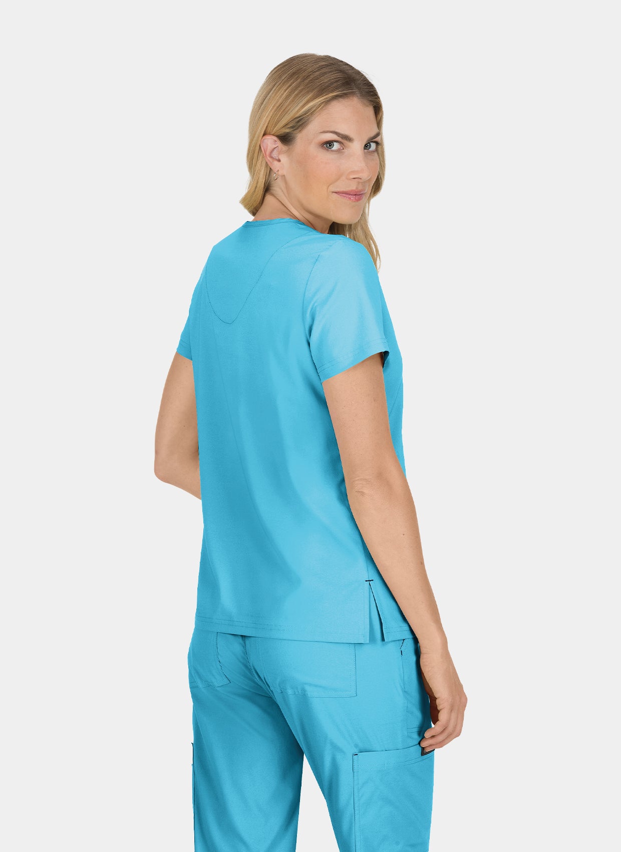 Blouse médicale femme Koi Basics Becca Dos - Bleu electrique