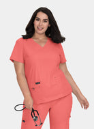 Blouse médicale femme Koi Basics Becca - Corail