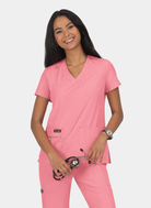 Blouse médicale femme Koi Basics Becca - Rose tendre chiné