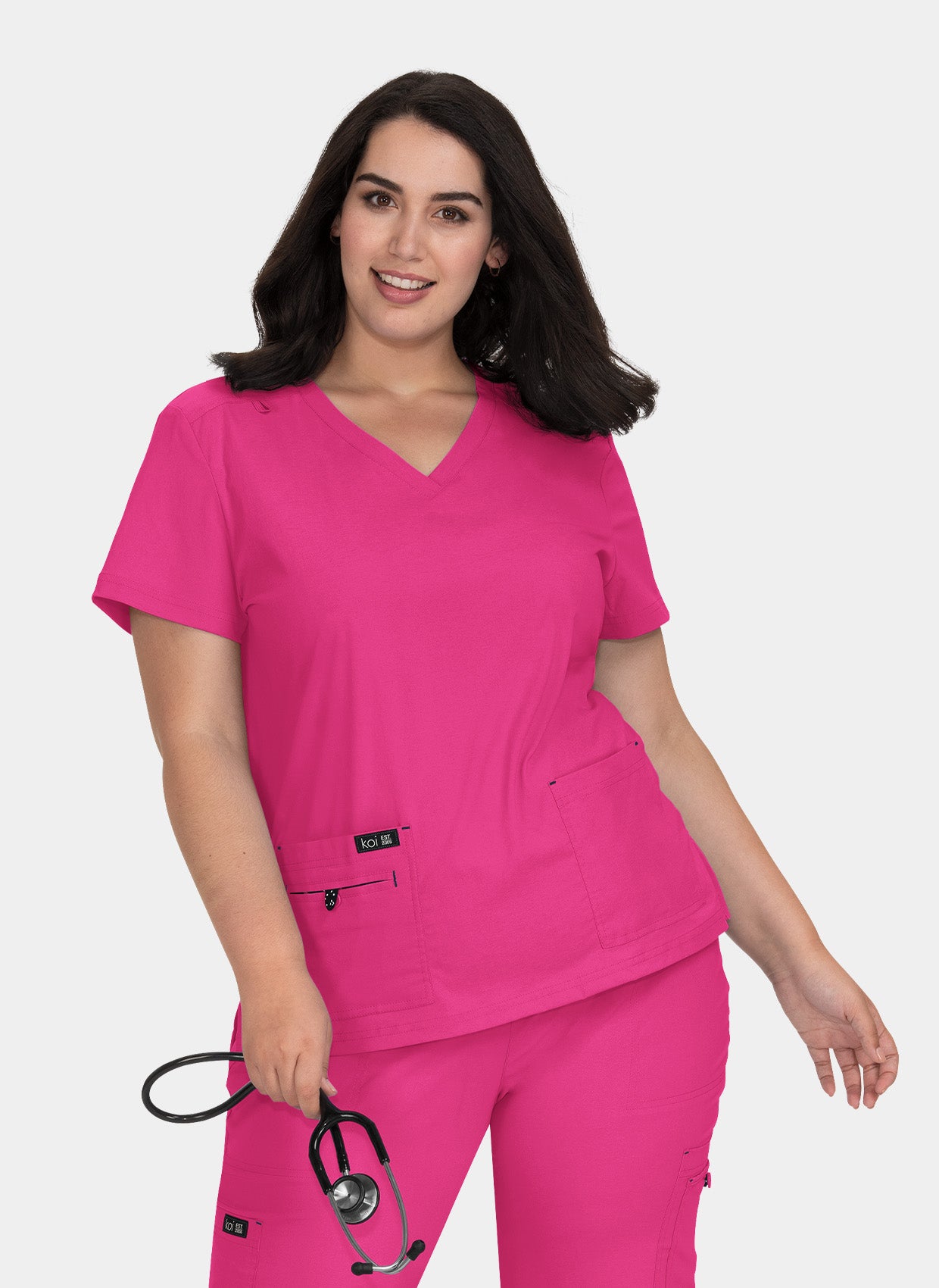 Koi Basics Becca Scrub Top - Rose vif