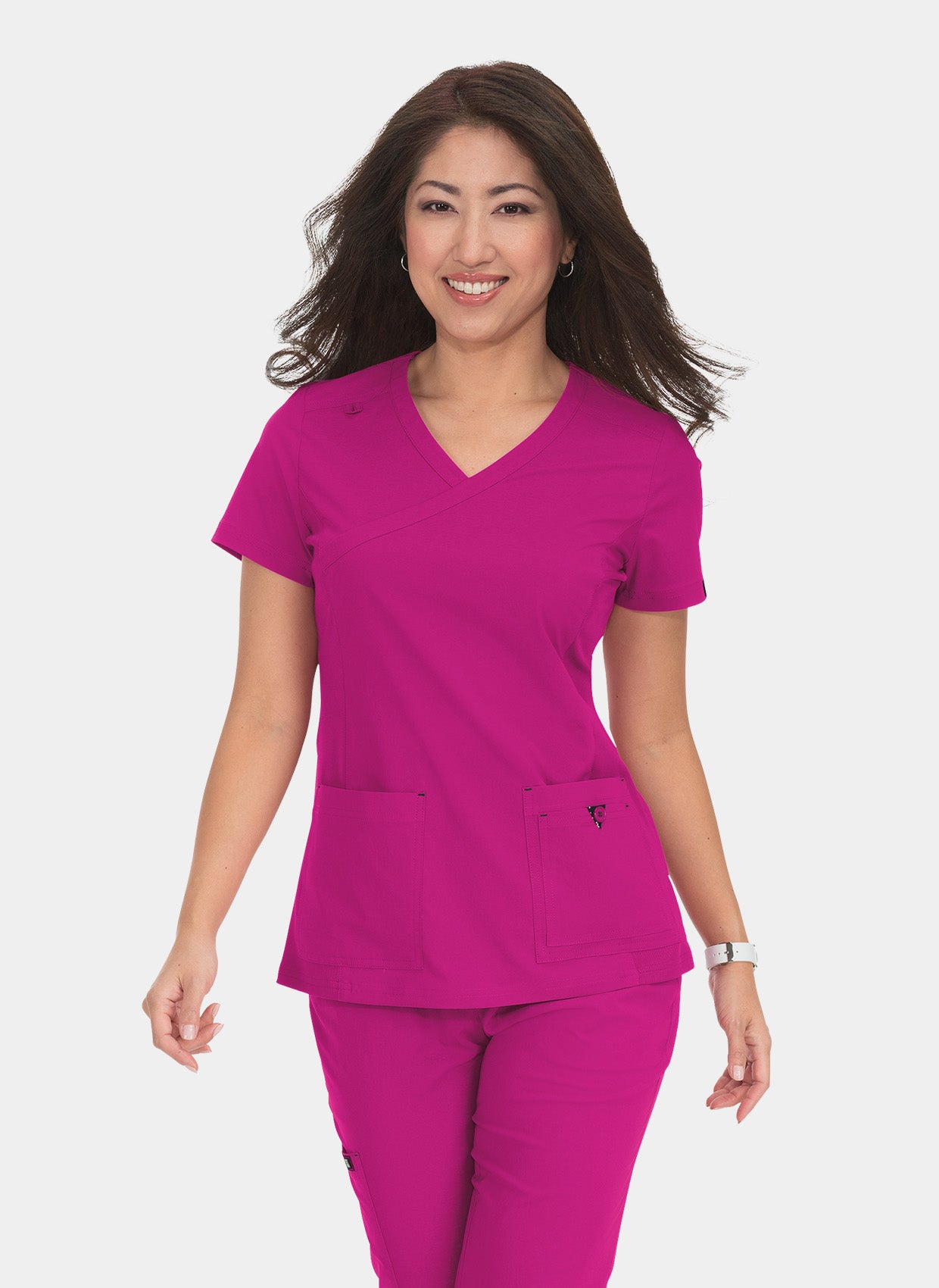 Blouse médicale femme Koi Basics Katie -  Rose azalée