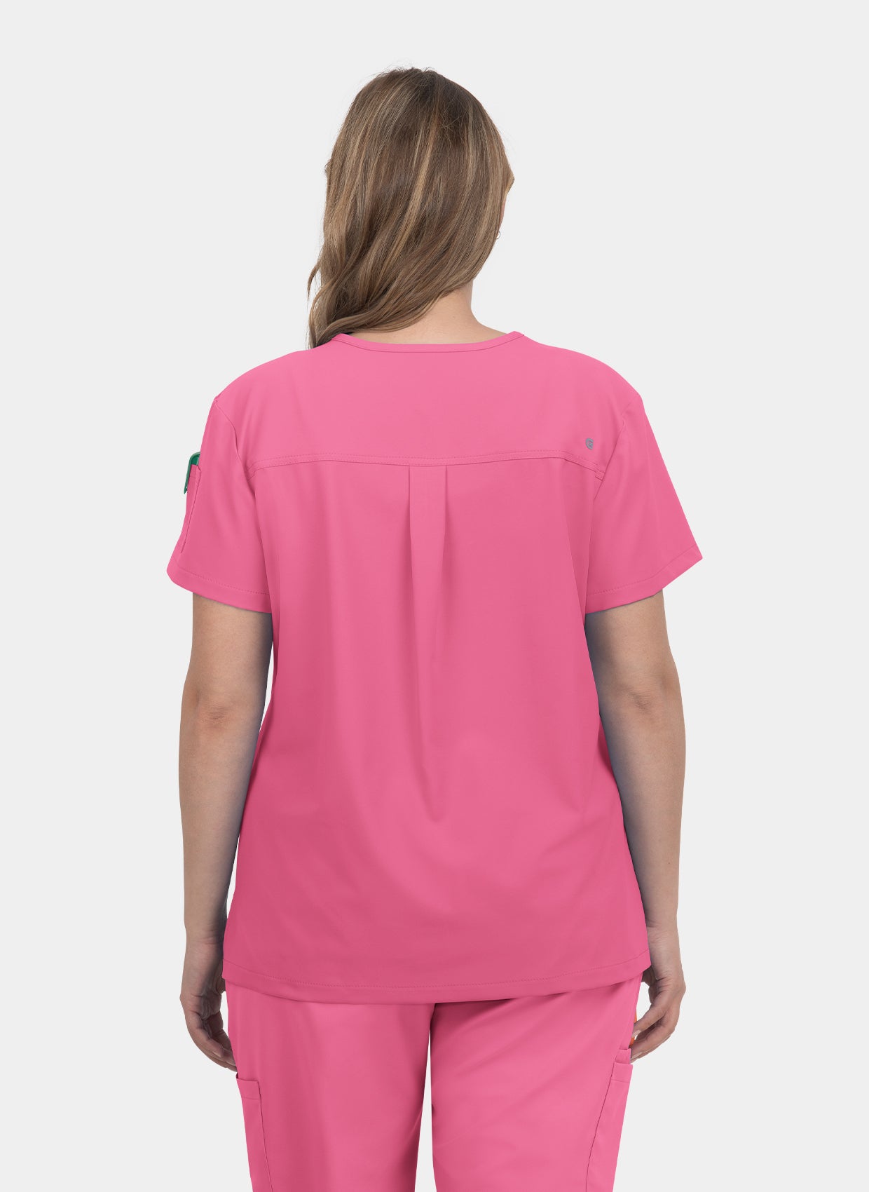 Blouse médicale femme Koi Cureology Aura - Rose framboise - dos