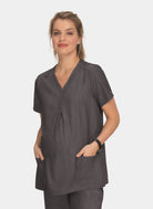 Blouse médicale femme maternité Koi Next Gen À bord - Gris chiné