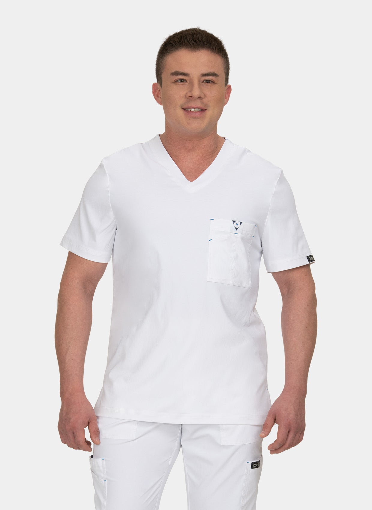 Blouse médicale homme Koi Basics Bryan - Blanc