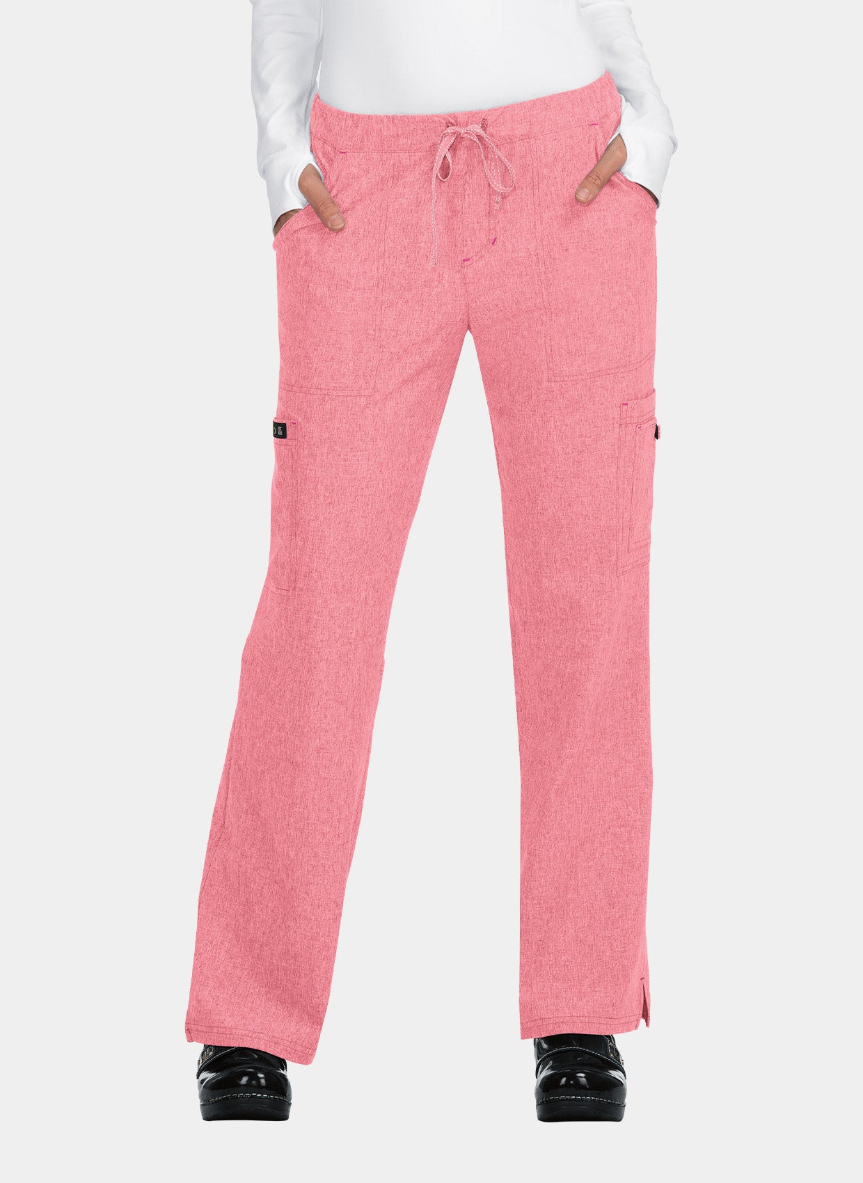 Pantalon médical femme Koi Basics Holly - Rose tendre chiné