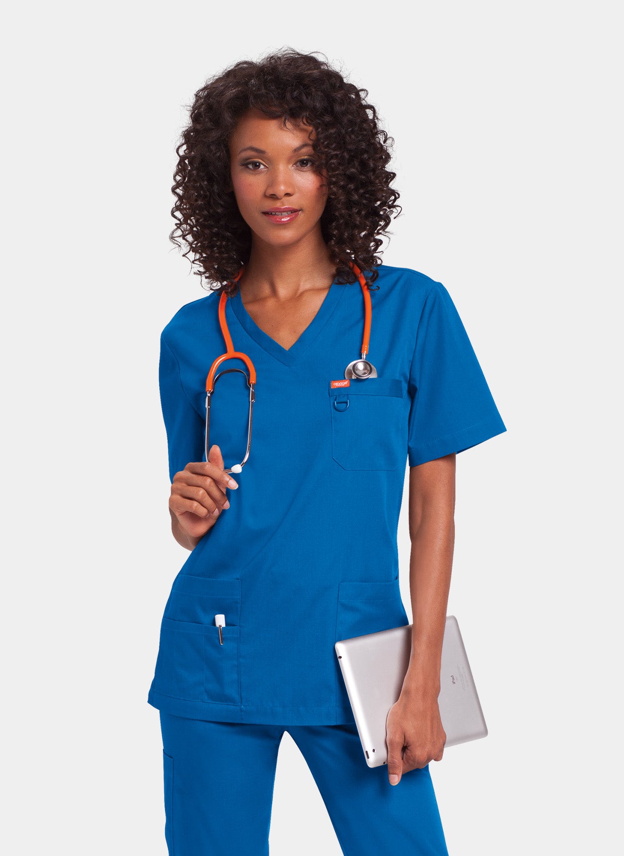 Orange Standard Balboa Scrub Top - Royal