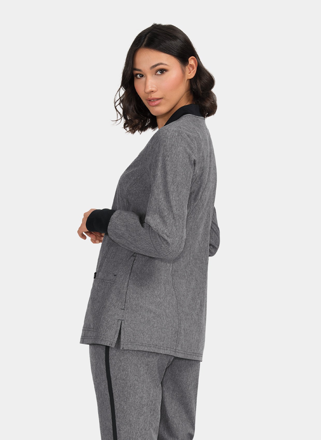 Veste passe couloir femme Koi Basics Andrea Dos - Gris chiné